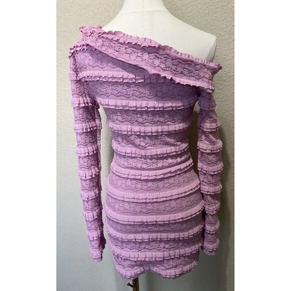 Missguided, Women’s, Lace, Bodycon Dress, Lilac, Size: XS - Picture 5 of 6